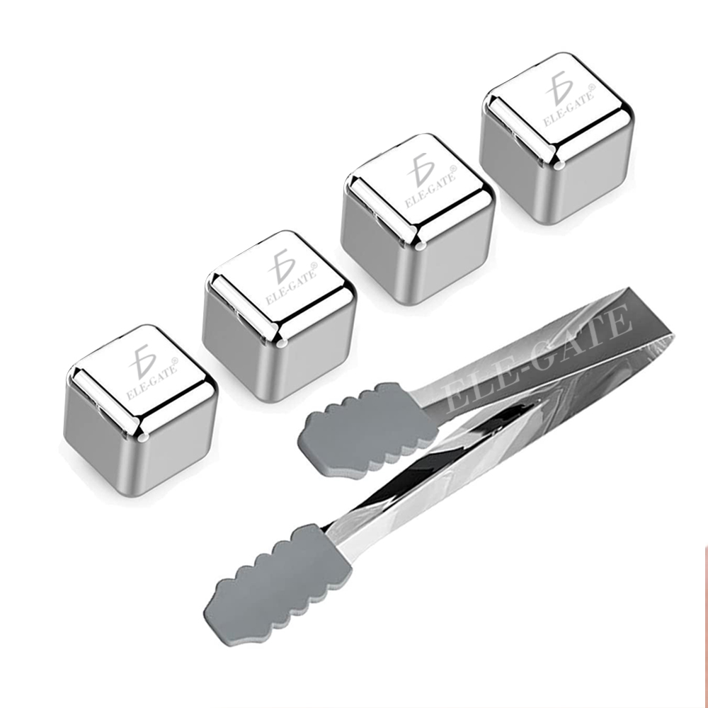 Cubos de acero inoxidable reutilizables para enfriar bebidas - Image 2