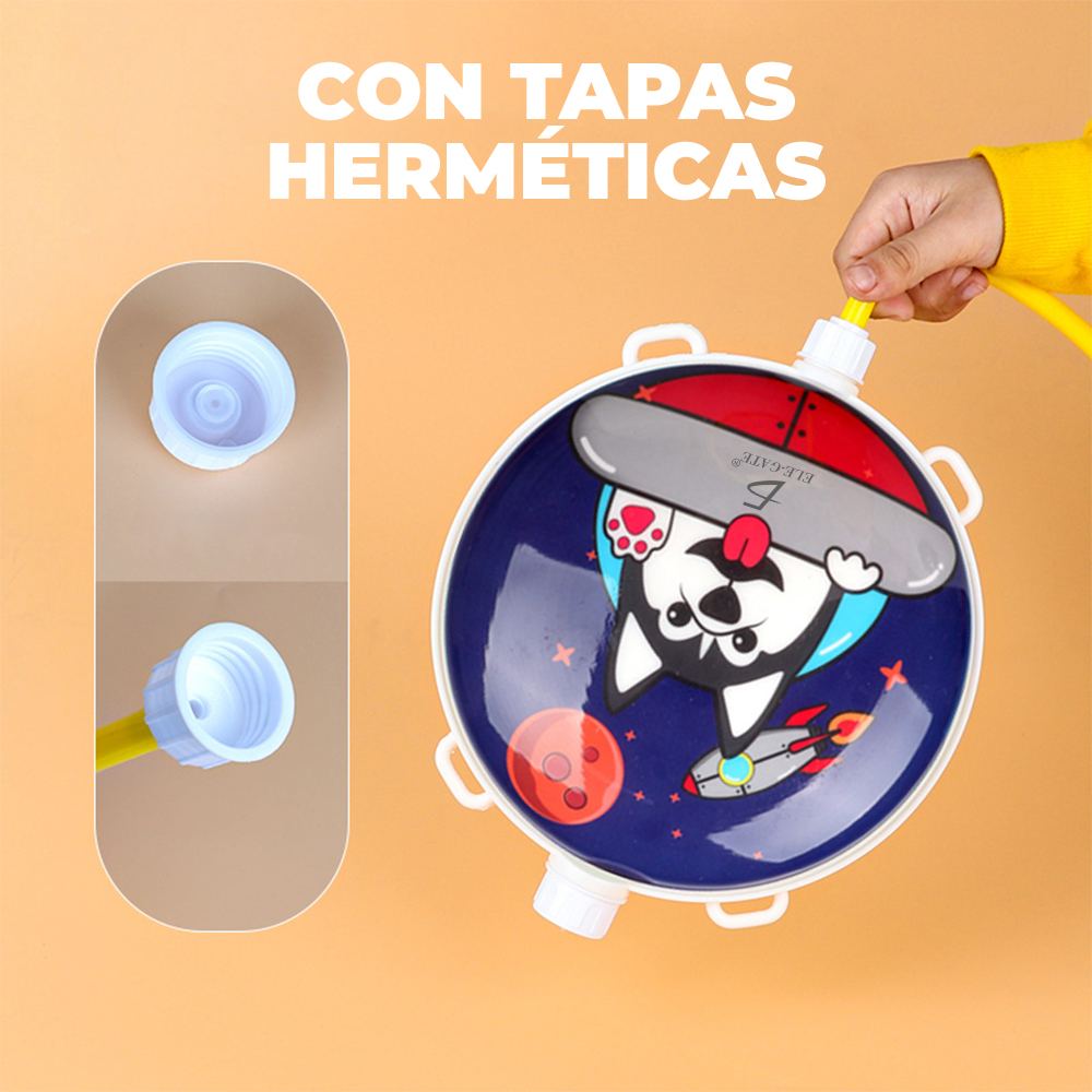 Pistola De Agua Mochila 600ML Redonda Diseño de LOBO - Image 4