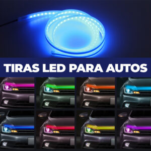 Tiras de luces LED para automóvil con control remoto, para iluminación exterior