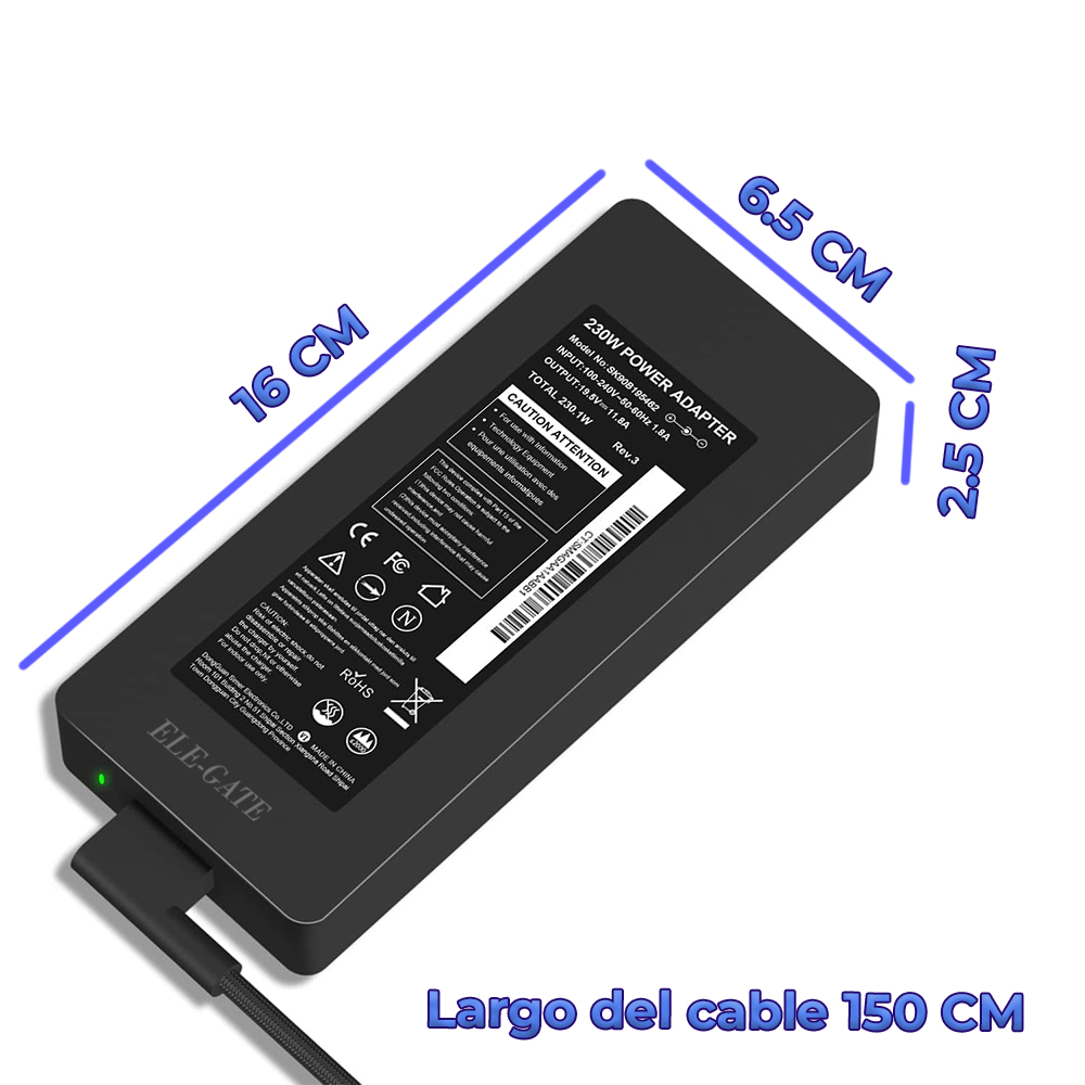 Cargador para Laptop Compatible Razer Blade de 19.5V 11.8A 230W - Image 4