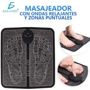 Alfombrilla para masajeador de pies con Carga de batería eléctrica con 6 Modos 9.