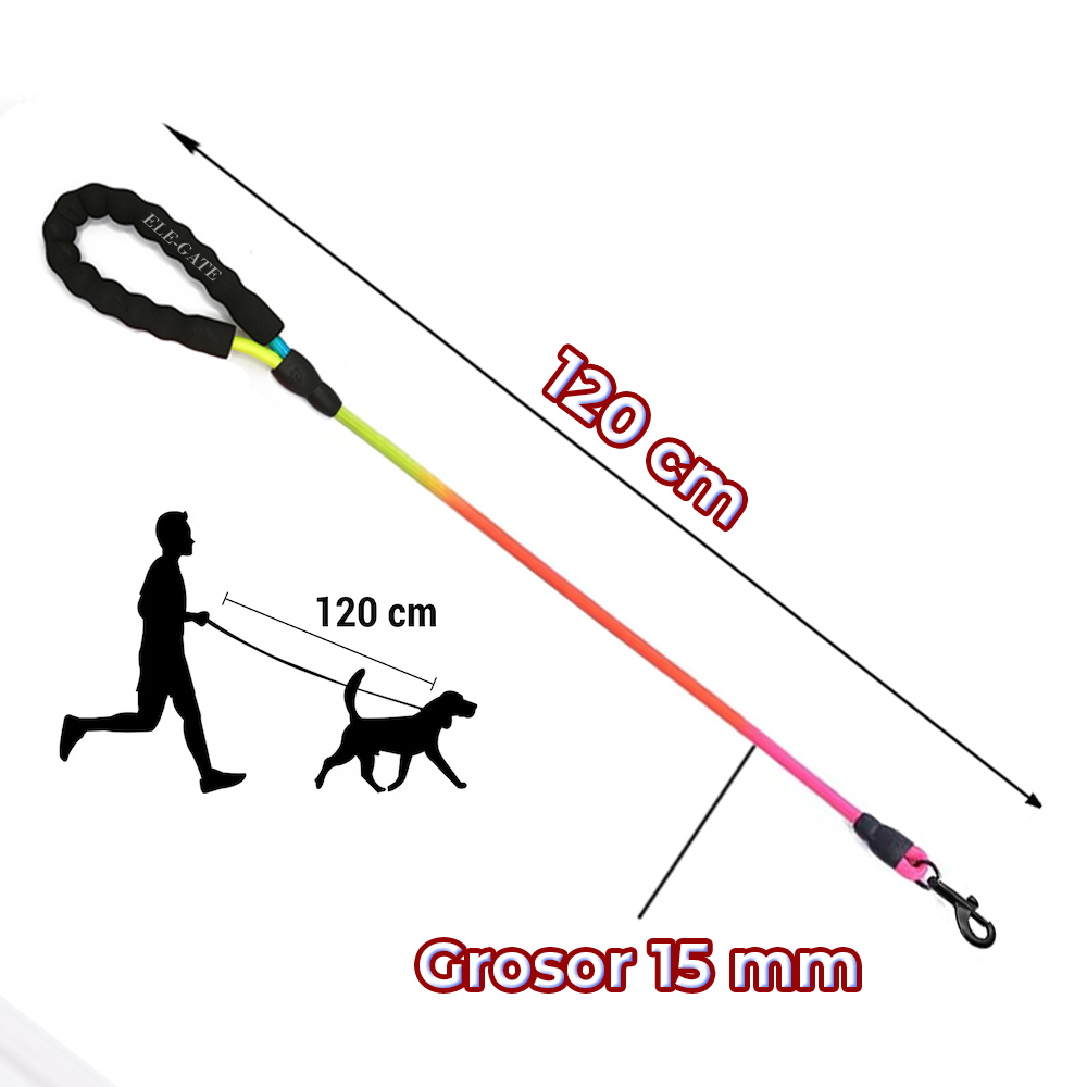 Correa Multicolor Grande para Perro con Agarradera de Espuma - Image 4