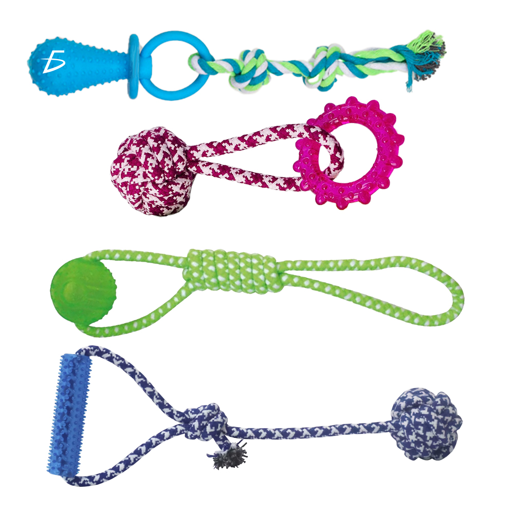 Set de 4 Juguetes de Cuerda con Mordederas de Silicón - Image 2