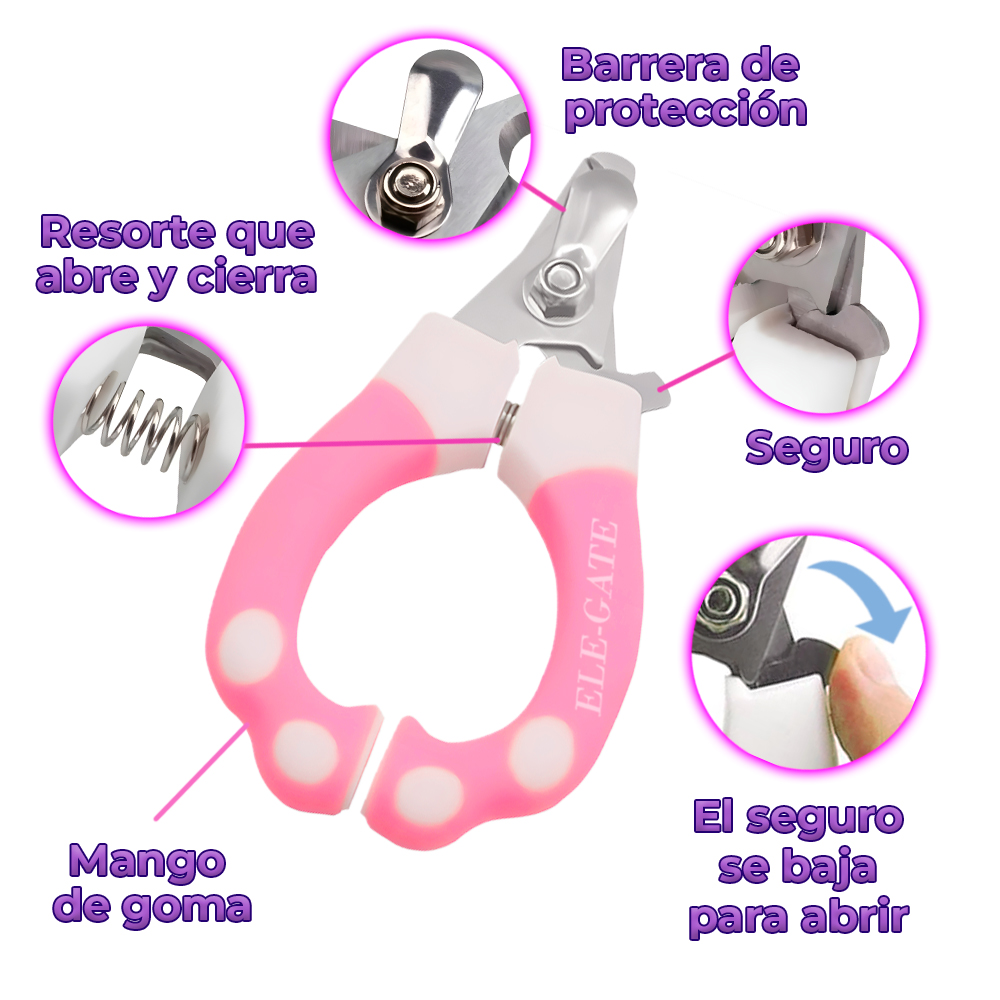Cortauñas Profesional para Mascotas con Asas Antideslizantes y Lima de Uñas - Image 5
