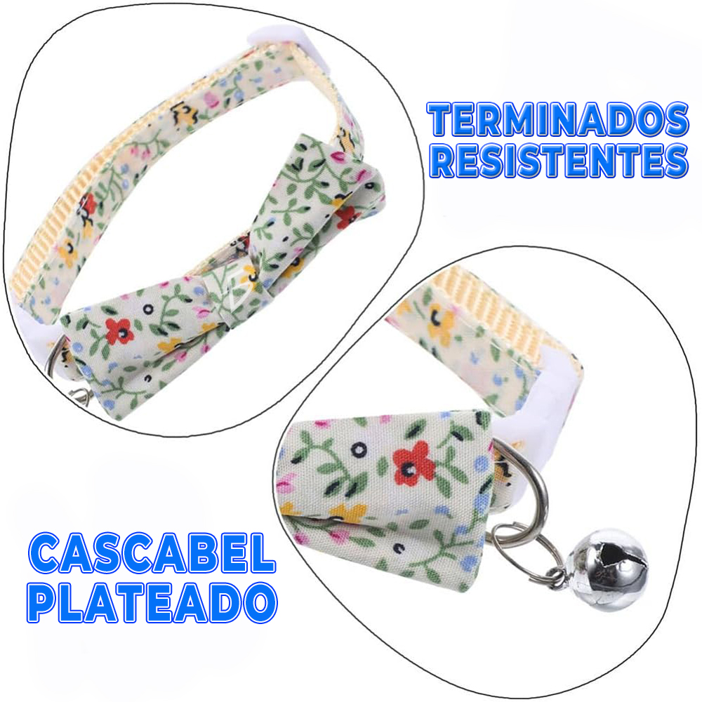 Collar Ajustable para Perro y Gato con Cascabel y Pajarita - Image 4