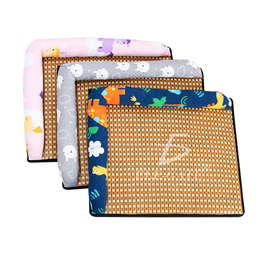 Tapete Refréscate para Mascotas con Almohada Tejido de Ratán Natural, Transpirable y Fresco - Image 4