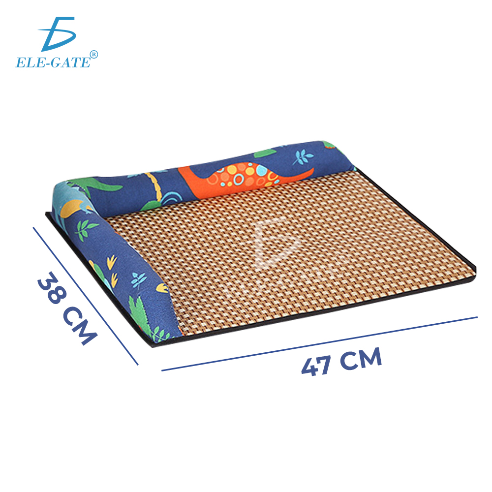 Tapete Refréscate para Mascotas con Almohada Tejido de Ratán Natural, Transpirable y Fresco - Image 5