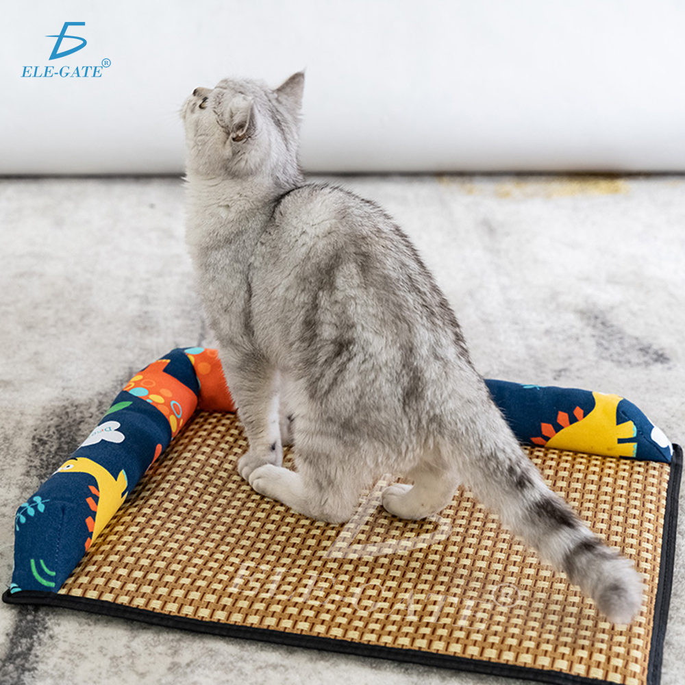 Tapete Refréscate para Mascotas con Almohada Tejido de Ratán Natural, Transpirable y Fresco - Image 3