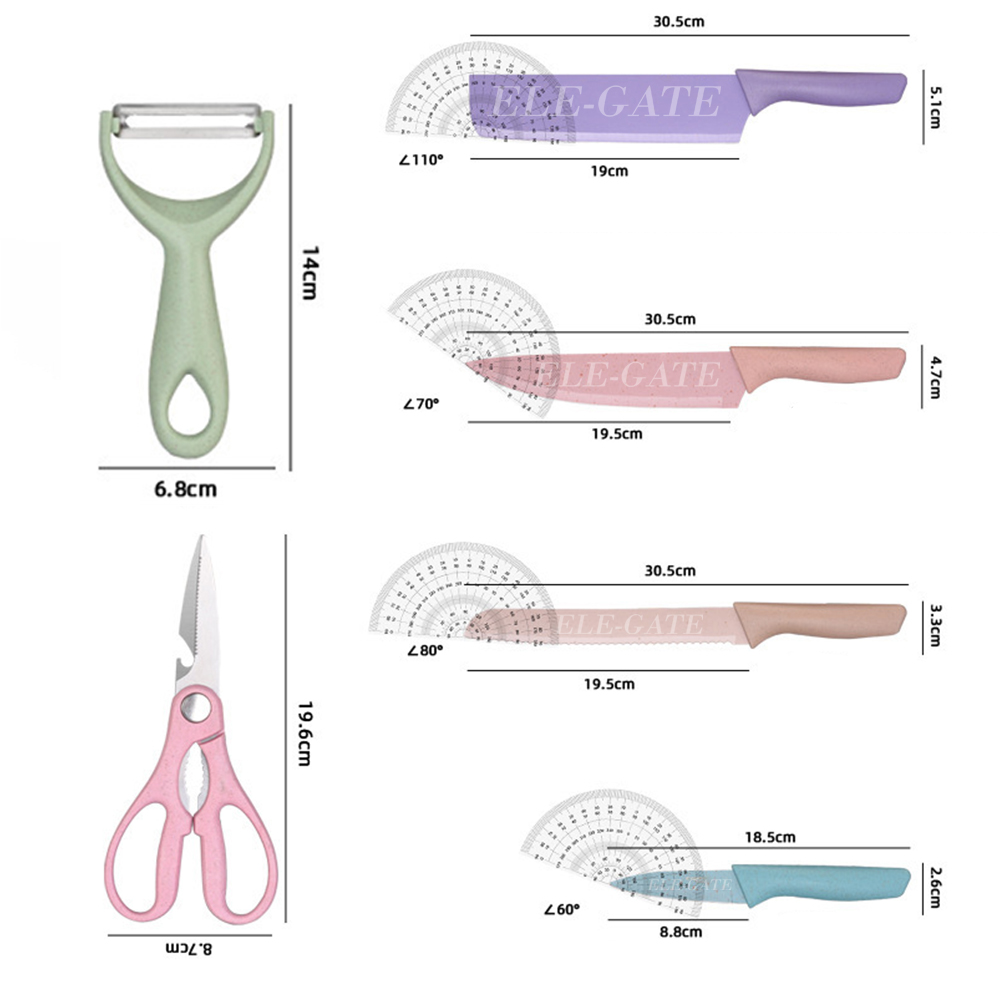 Colorido Juego de Cuchillos de Cocina de Acero Inoxidable. - Image 3