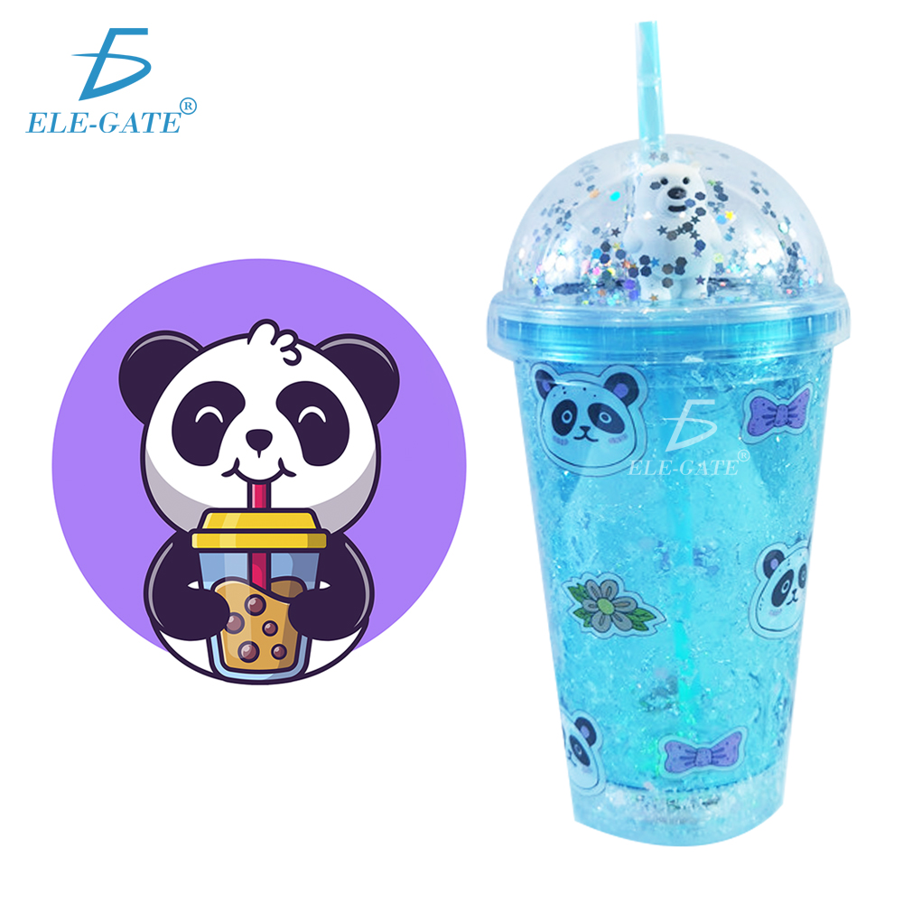 Vaso Con Tapa Popote Reutilizable y Luz LED Aislamiento Térmico 450 ml - Image 6