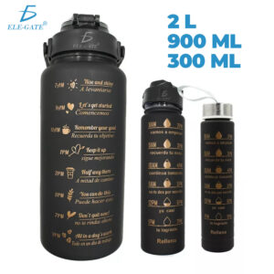 Trio De Vaso Motivacional Triple Botella Gym 3 Piezas
