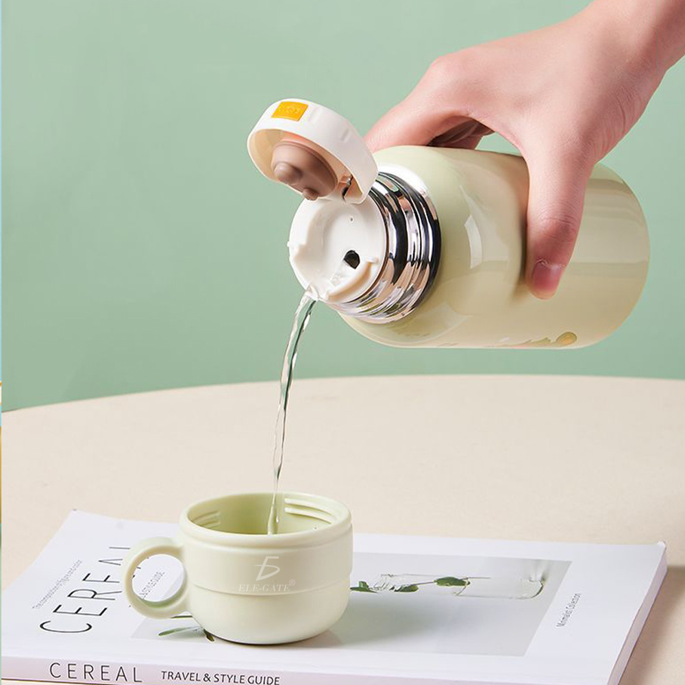 Botella de Agua con Tapa de Popote Térmicas de Acero Inoxidable 22 Onzas - Image 5