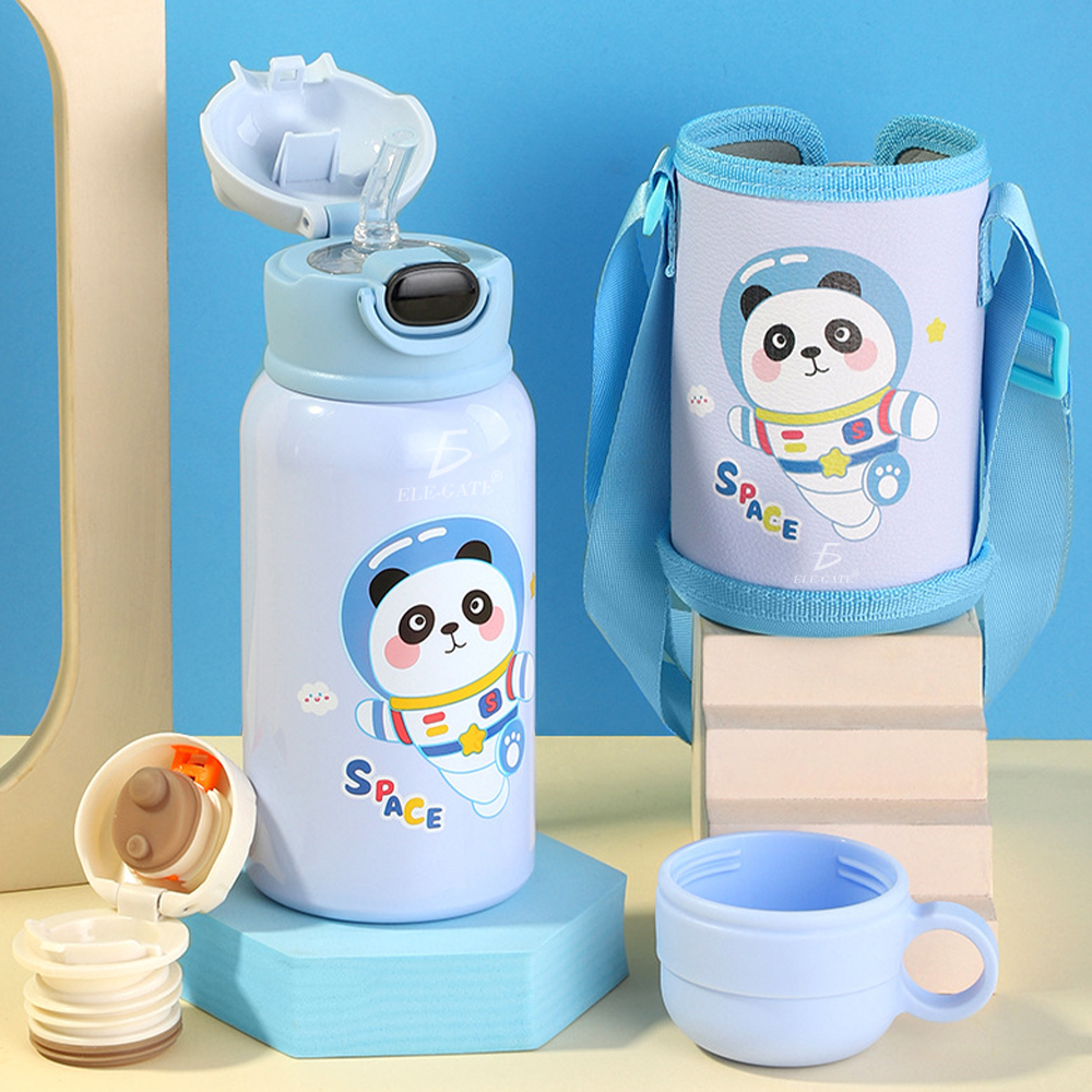 Botella de Agua con Tapa de Popote Térmicas de Acero Inoxidable 22 Onzas - Image 2