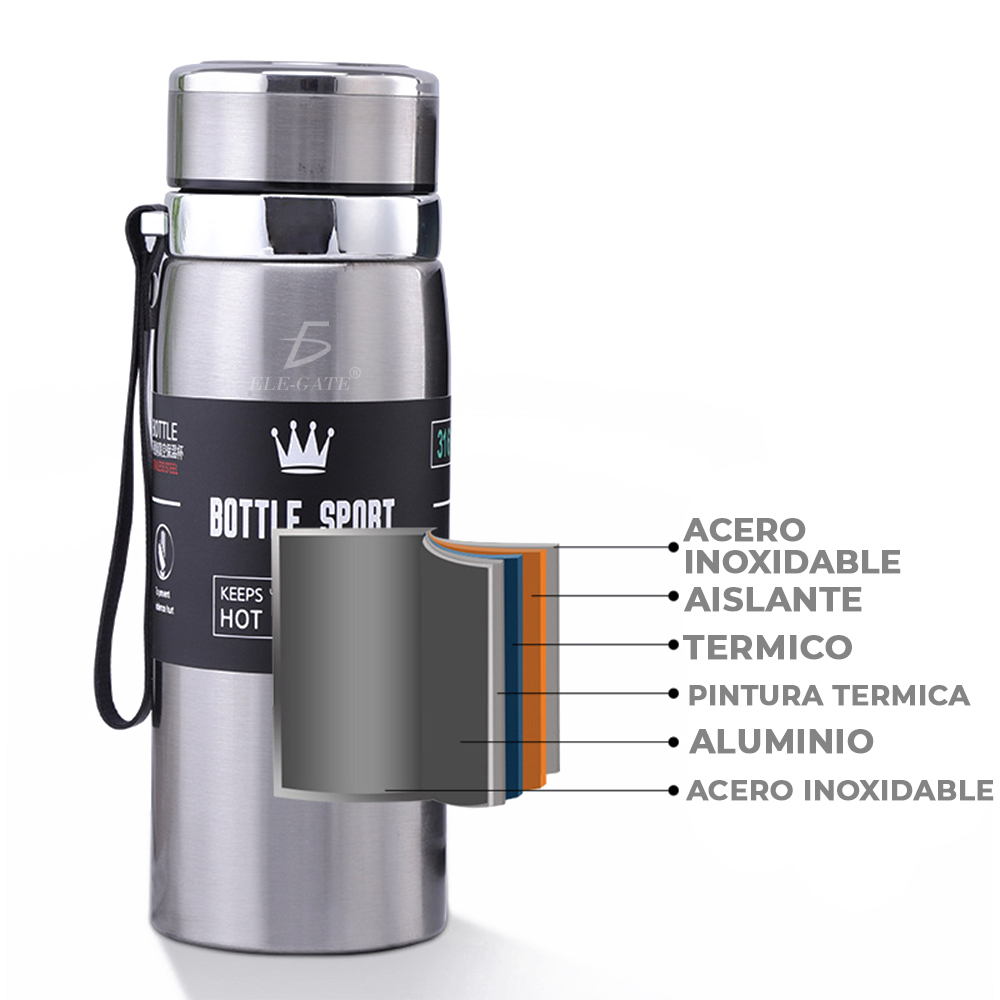 Termo Botella de acero inoxidable de 600 ML - Image 4