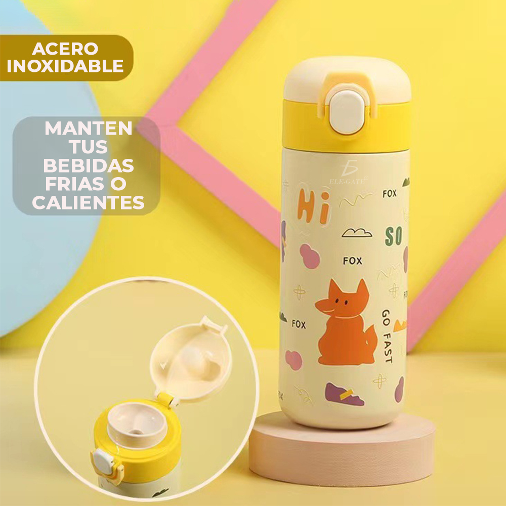 Botella de Agua Aislada al Vacío de Dibujos Animados de Acero Inoxidable 12 oz - Image 5