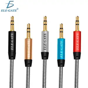 Cable de audio de 3.5 ft macho a macho trenzado AUX