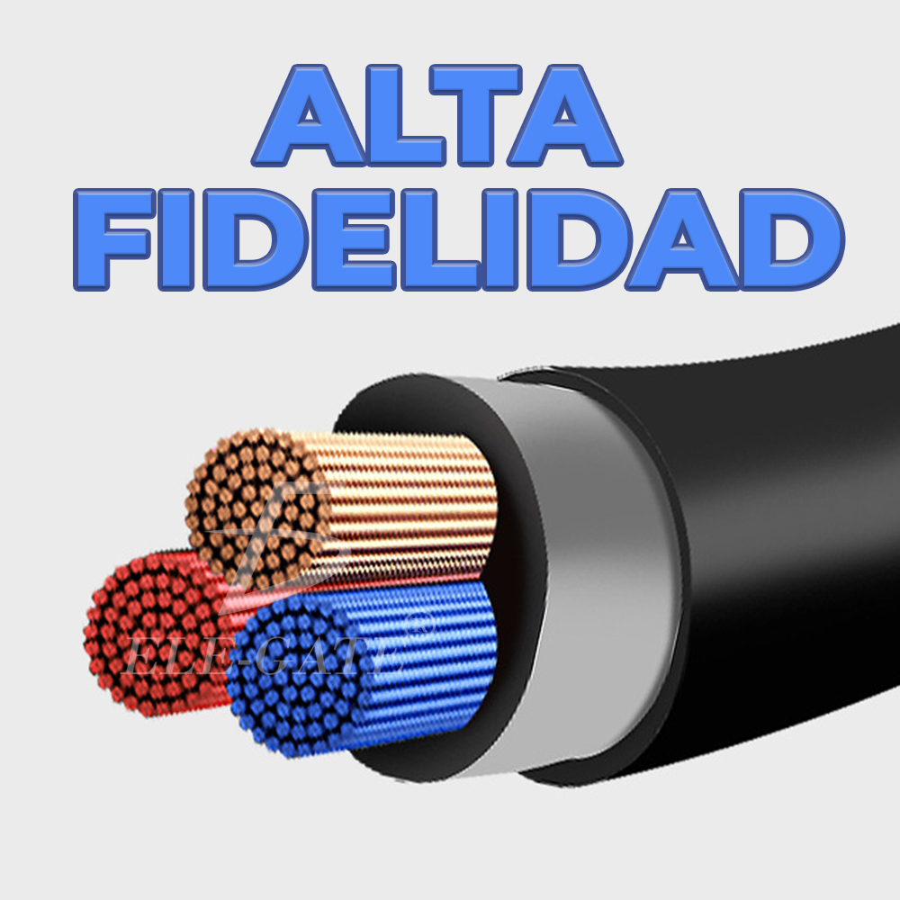 Cable de audio de 3.5 ft macho a macho trenzado AUX - Image 5