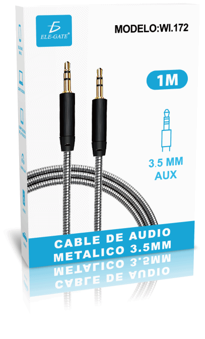 Cable de audio de 3.5 ft macho a macho trenzado AUX - Image 6