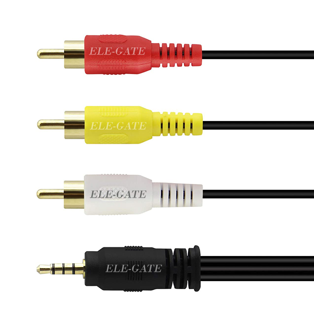 Video Audio Cable TV Macho a 3 RCA Macho - Image 3