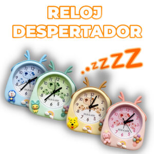 Despertador de dibujos animados para dormitorio de niños