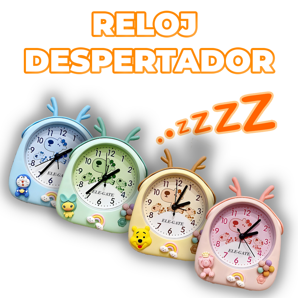 Despertador de dibujos animados para dormitorio de niños