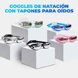 Gafas de natación Resistente al Agua, Sin Fugas, Antiniebla, Protección UV