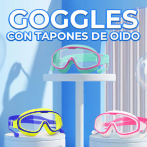 Gafas de Natación para Niños con Visión Amplia y Anti-vaho
