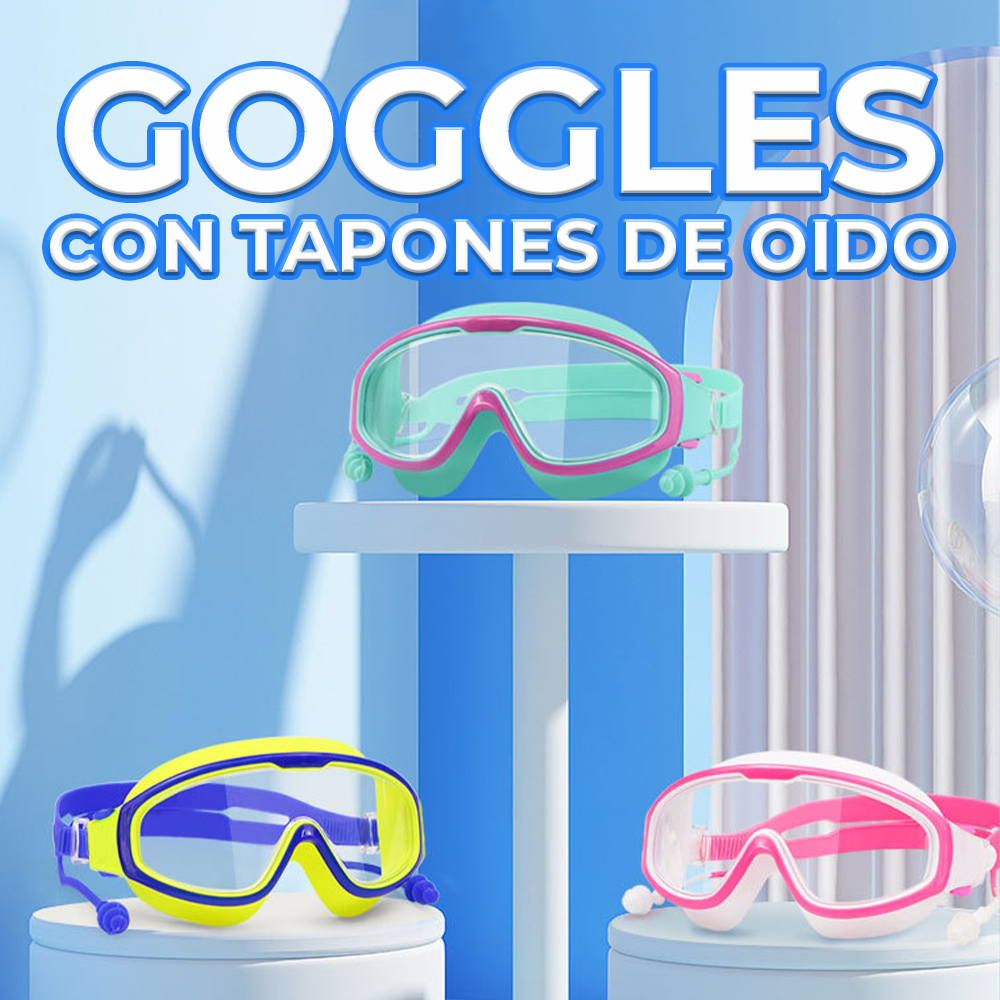 Gafas de Natación para Niños con Visión Amplia y Anti-vaho