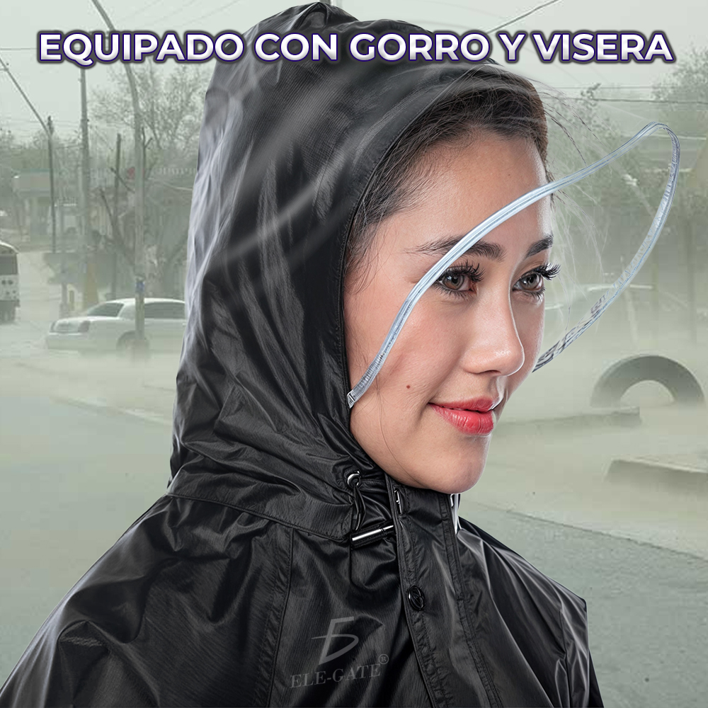 Traje de lluvia para mujer y hombre, de alta visibilidad, con capucha. - Image 3