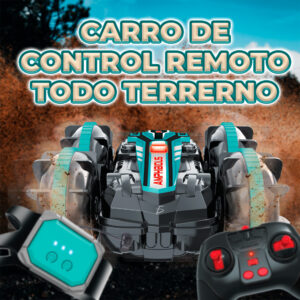 Coche Anfibio de Control Remoto - Vehículo Todoterreno para Niños de 6+ Años