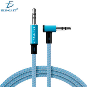 Cable de Audio Jack de 3,5mm con Ángulo Recto - Alta Fidelidad y Durabilidad