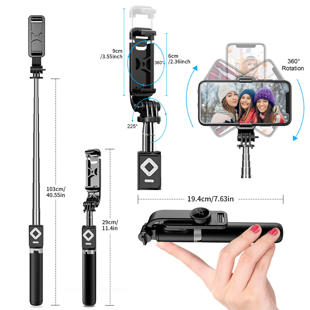 Soporte Plegable con Secciones Giratorias, Abrazadera y Obturador Remoto Incluido - Image 5