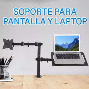Soporte de Escritorio Portátil con Abrazadera para Pantalla - Compatible con Pantallas de 32 pulgadas