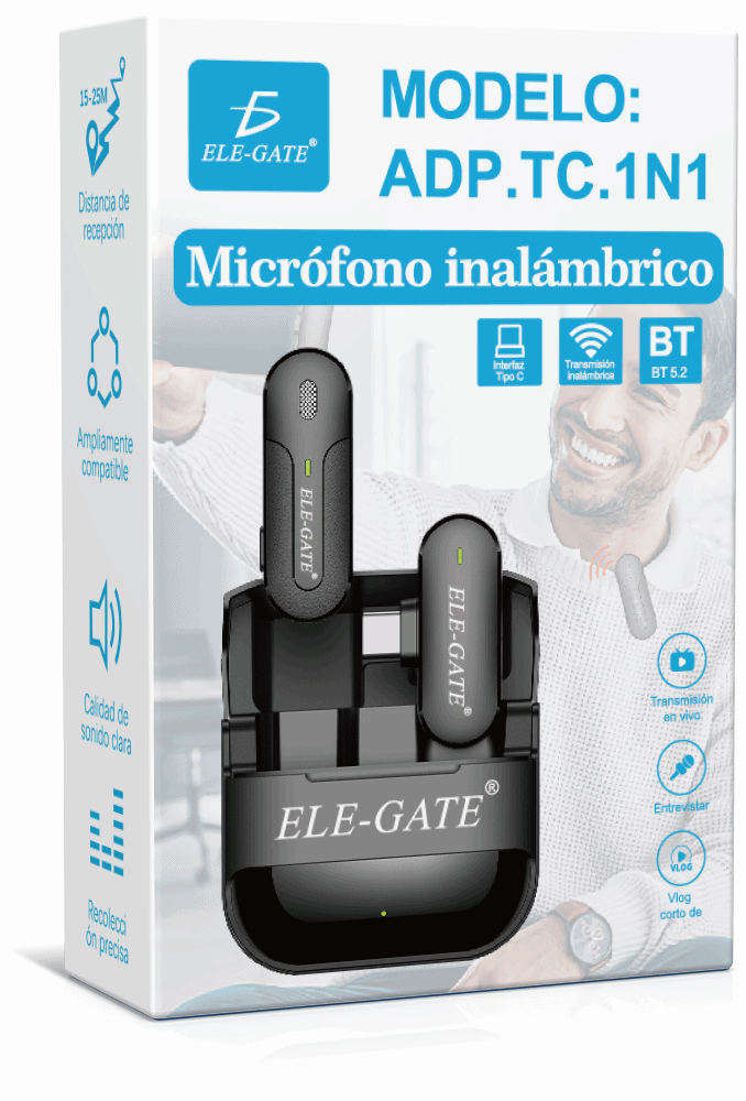 Micrófono Lavalier Inalámbrico Tipo C - Grabación de Audio Manos Libres - Image 5