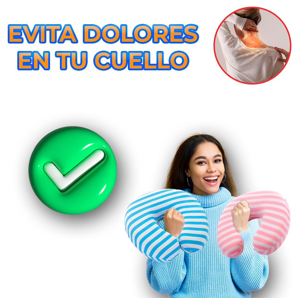 Almohada de Viaje Cuello Cómodo y Soporte de Cabeza para Viajes en Avión, Auto y Bus - Image 2