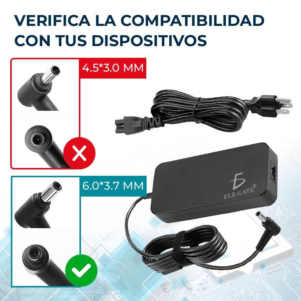 Cargador para Laptop Compatible con ASUS 200W 20V 10A Punta de 6.0 x 3.7 mm - Image 5