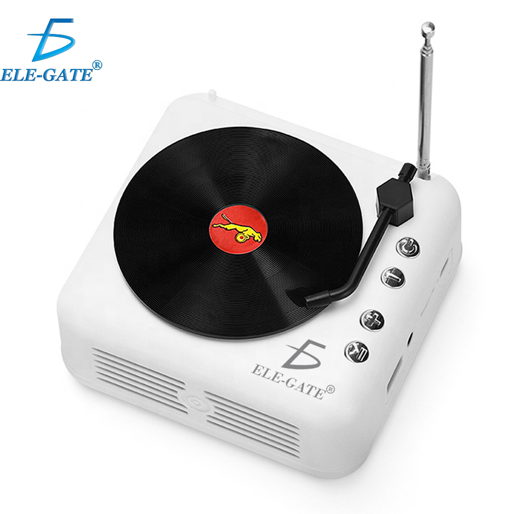 Altavoz Bluetooth Inalámbrico con Diseño Retro de Tocadiscos