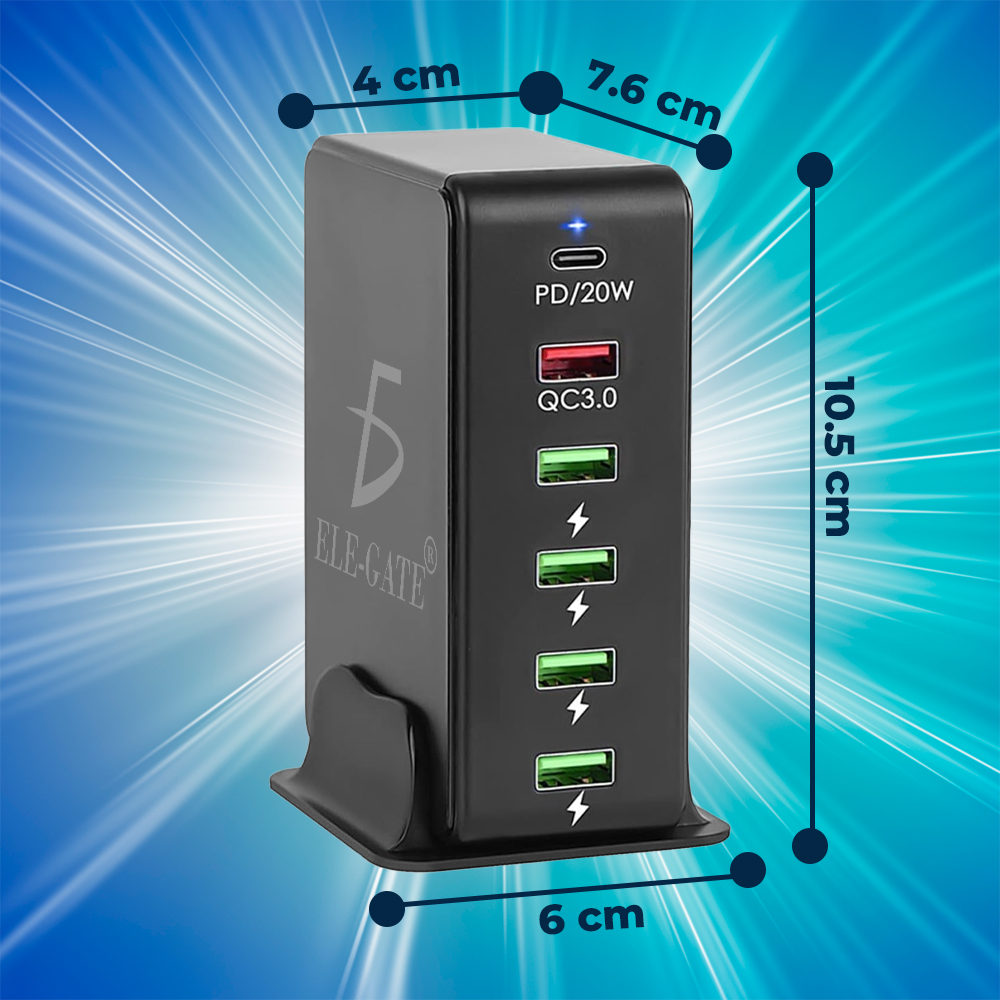 Cargador Pd De 65w 4 Puertos Usb y un Puerto Qc3.0 - Image 5