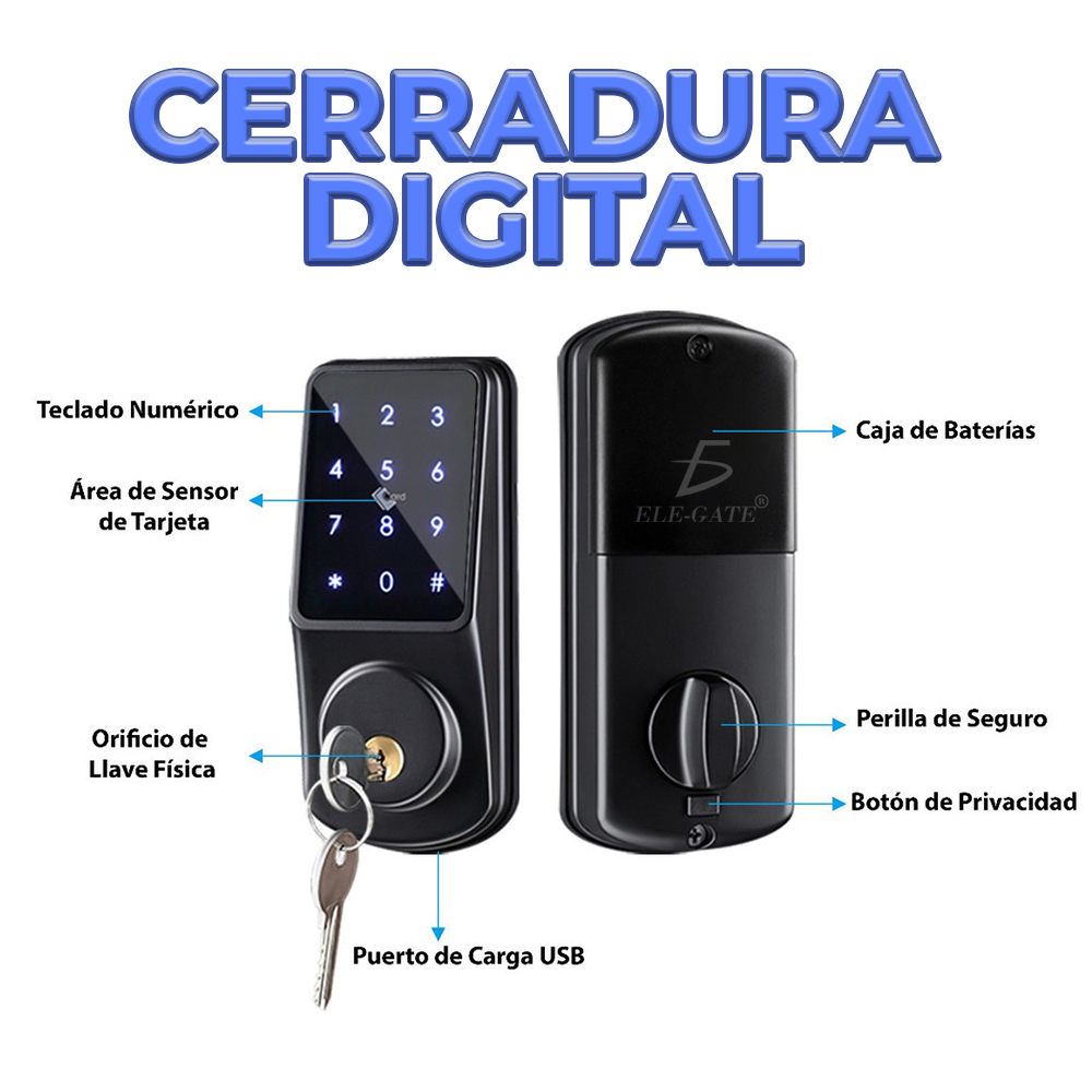 Cerradura Inteligente WIFI 4 Métodos de Apertura App Código Numérico llave RFID llave Física - Image 3