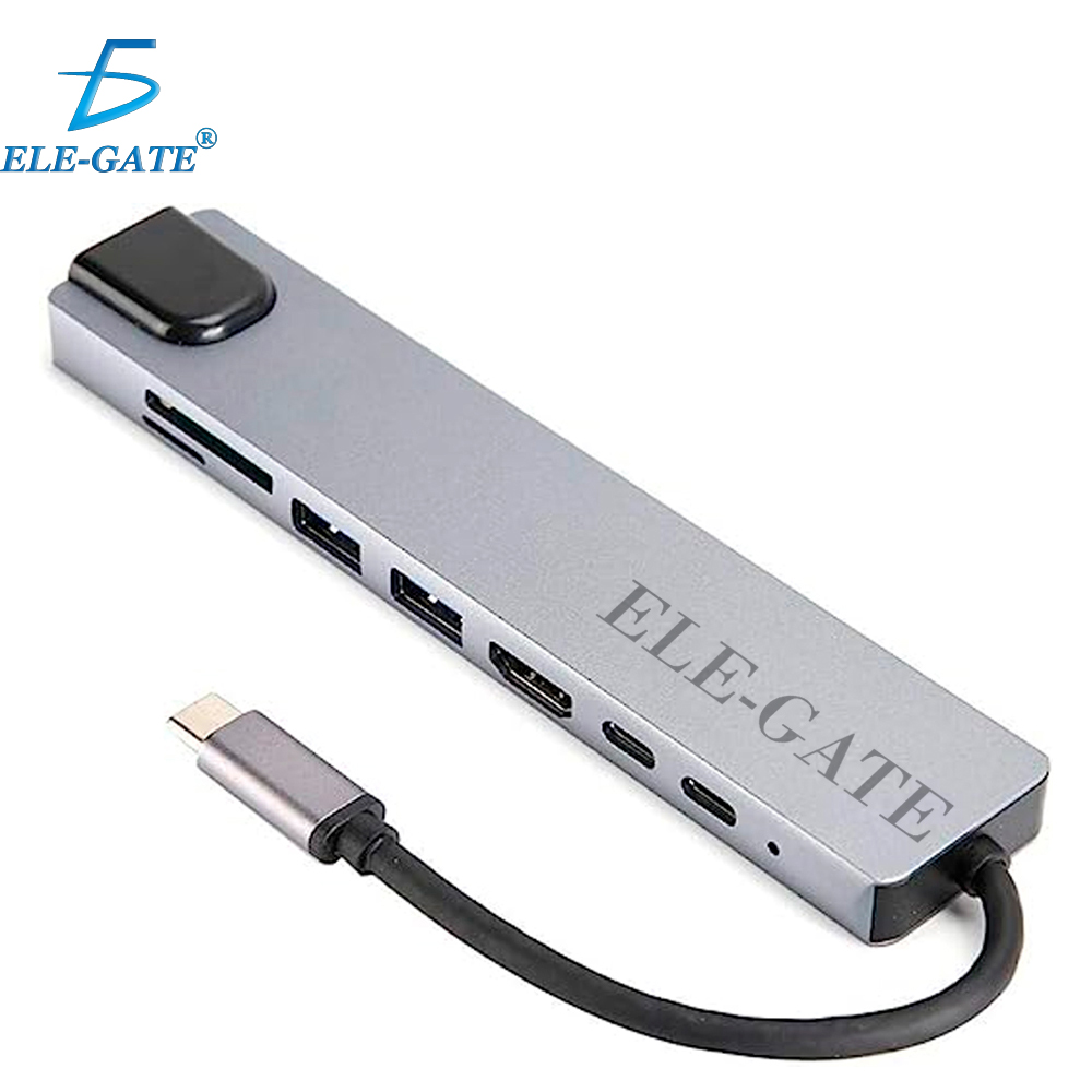 Hub USB 3.0 de Alta Velocidad con 8 Puertos y Salida Tipo C