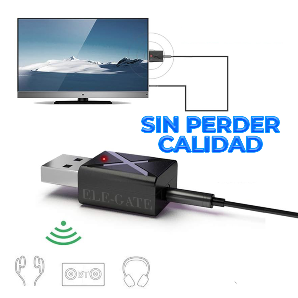 Transmisor y Receptor de Audio USB Bluetooth 5.0 - Conectividad Inalámbrica de Alta Calidad - Image 3