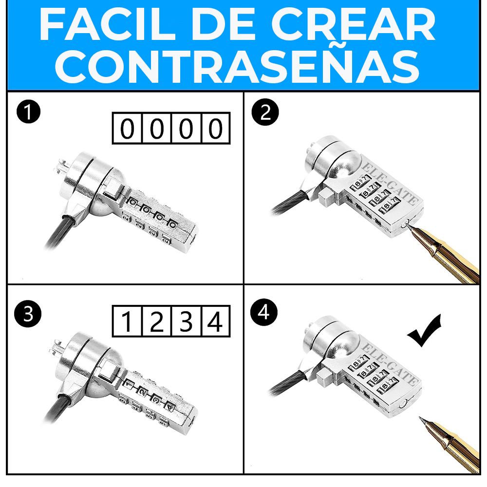 Candado de Seguridad para Computadora - Protección Antirrobo y Contra Accesos no Autorizados - Image 5
