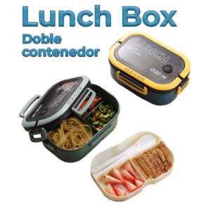 Lunch Box con Dos Capas de Aislamiento con Tenedor y Cuchara