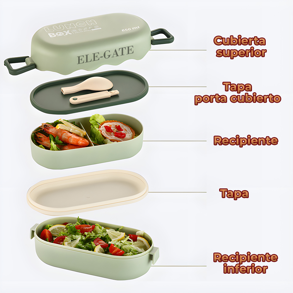 Lunch Box en forma de Baguette de 850ml - Image 4