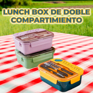 Luch Box portátil con contenedores de plástico para almacenamiento de alimentos