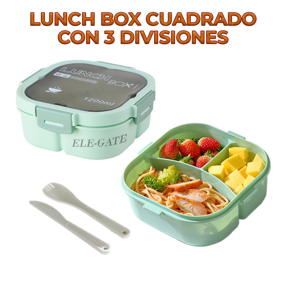 Lunch Box con Compartimiento para cubiertos a prueba de fugas