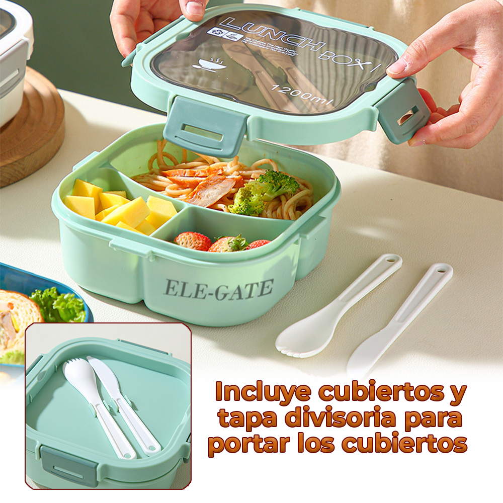 Lunch Box con Compartimiento para cubiertos a prueba de fugas - Image 4