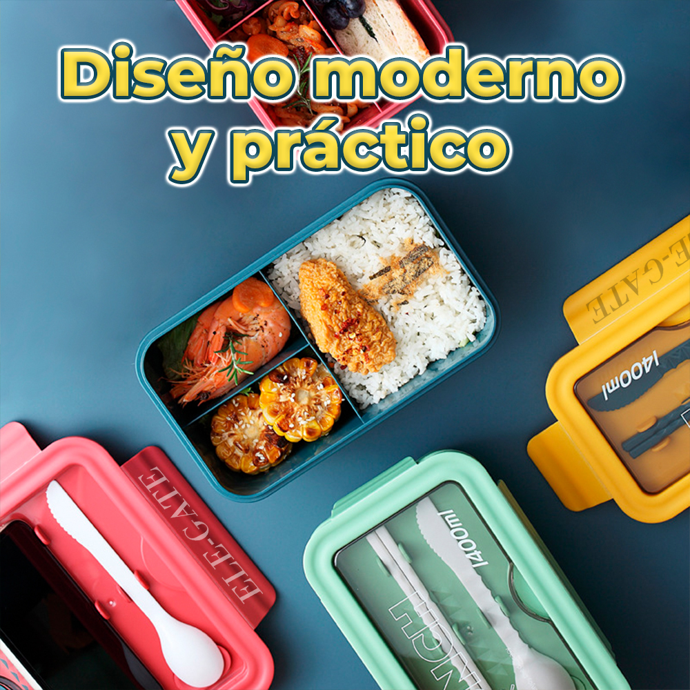 Lunch Box de 1400ml con 3 cubiertos - Image 4