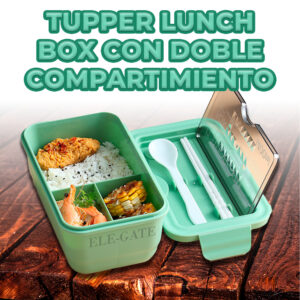 Lunch Box de 1400ml con 3 cubiertos