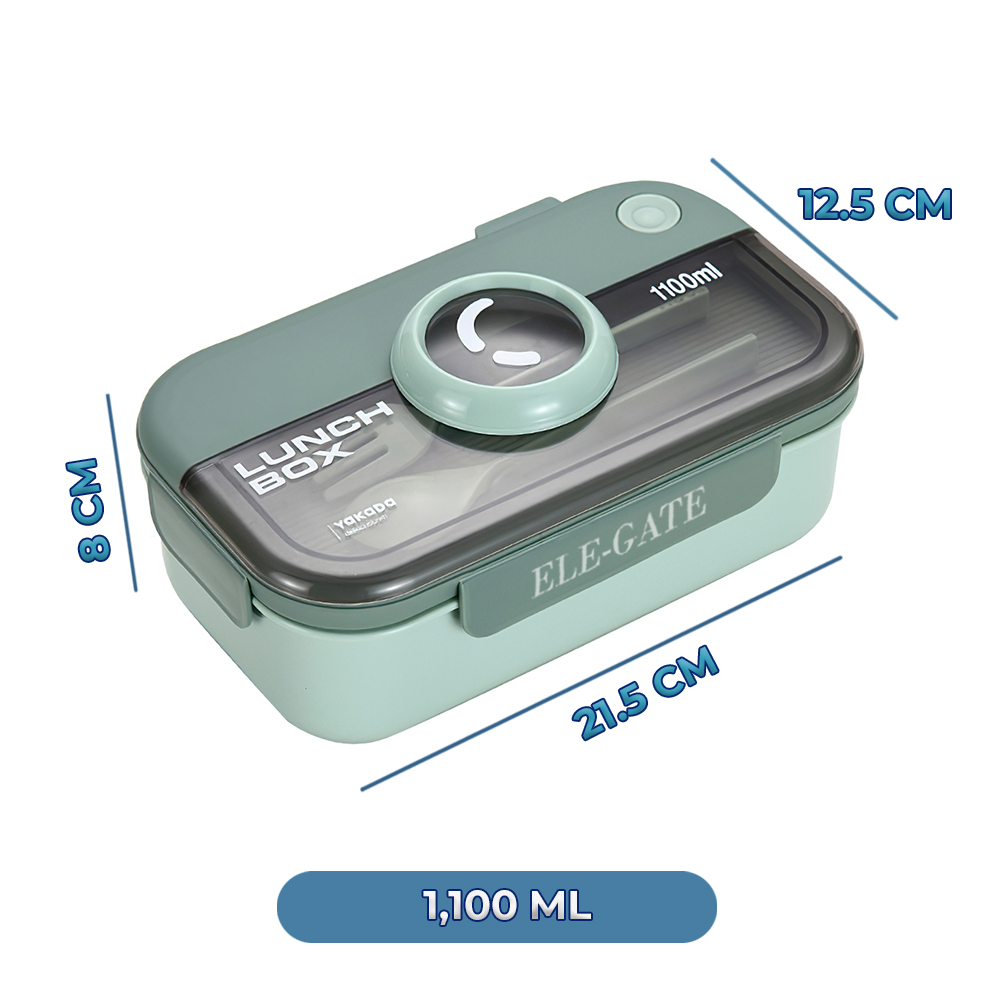 Lunch Box en forma de Cámara con Cubiertos 1100ml - Image 5